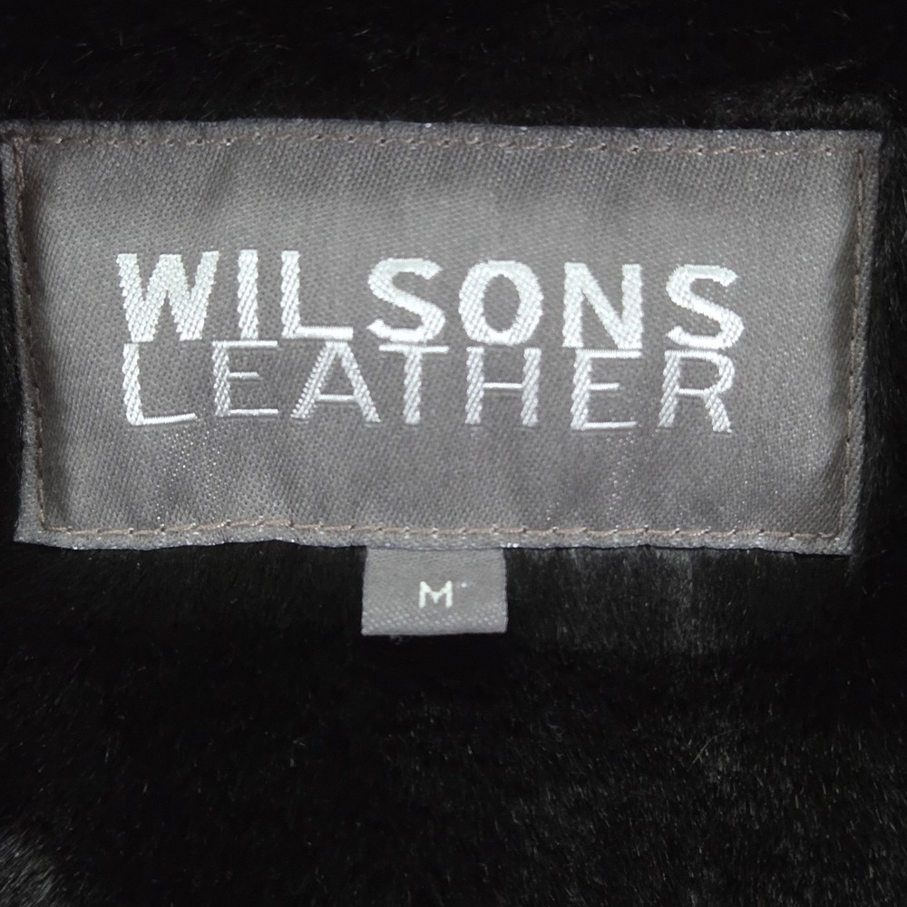Wilsons Leather Black Full Zip Lined Jacket Coat Moto Womens Medium‎ - Picture 4 of 10